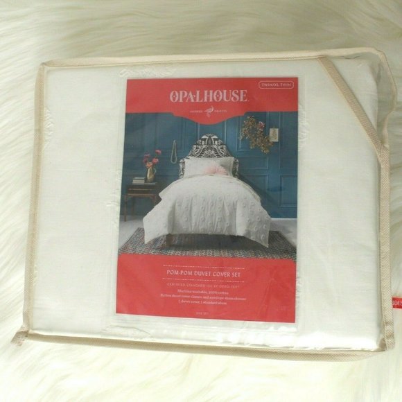 Opalhouse Textured Dot Pom Pom Duvet Cover Set - Picture 3 of 4